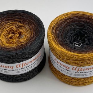 Sunny Afternoon - Ombre Yarn - Cotton Mix Yarn - Crochet Yarn - Wolltraum Yarn - Gradient Yarn - Knitting Yarn -Crochet Yarn - 4ply