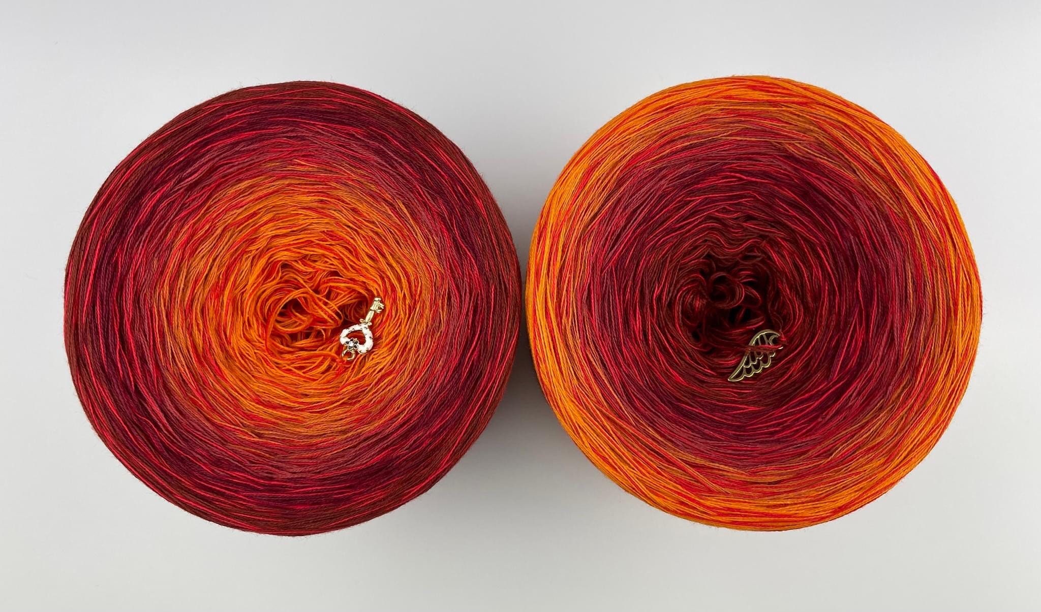 Fire Color Yarn Fireball - Ombre Yarn - Cotton Mix Yarn - Crochet Yarn - Wolltraum Yarn ...