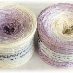 Winter Wonderland #3 - Christmas Yarn - Holiday Yarn - Gradient Yarn - Wolltraum Yarn - Crafty Gift - Yarn Gift - Ombre Yarn - Glitter Yarn