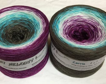 Carrie - 4 Ply Yarn - Fingering Yarn - Gradient Yarn - Wolltraum Yarn - Crafty Gift - Yarn Gift - Ombre Yarn - Purple and Teal Yarn - Yarn