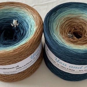 You And The Beach - Coastal Yarn - Crochet Yarn - Knitting Yarn - Wolltraum Yarn - Ombré Yarn - Clothing Yarn - Cotton Blend - Gradient Yarn