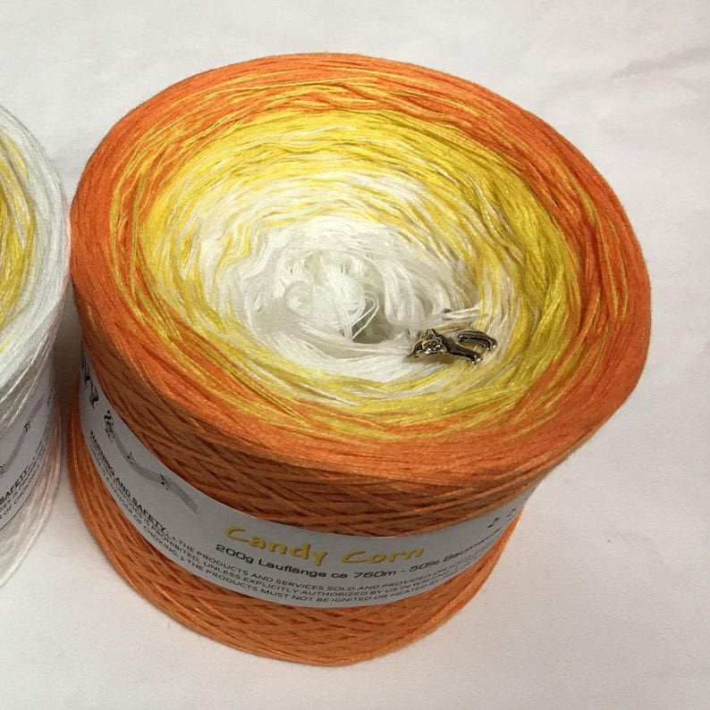 Candy Corn Halloween Yarn Wolltraum Orange Yellow White Etsy