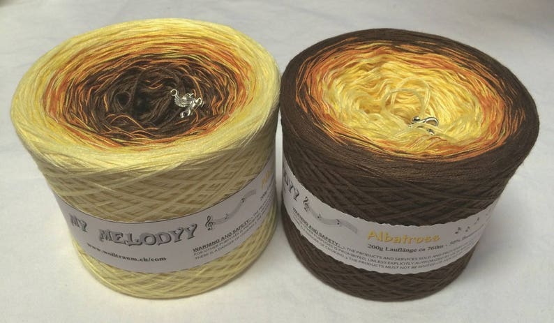 Yellow Acrylic Yarn Yarn Albatross Yellow Gradient Yarn Brown Acrylic Yarn Brown Cotton Yarn Yellow Cotton Yarn Wolltraum Yarn