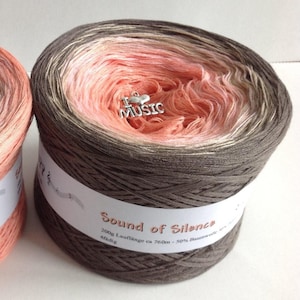 Sound of Silence - Gradient Yarn - Cotton Yarn - Acrylic Yarn - Ombré Yarn - Tan Yarn - Quartz Yarn - Wolltraum Yarn -Fingering Weight Yarn