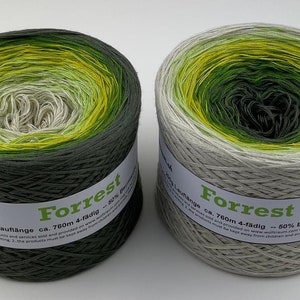Forrest - Green Yarn - Spring Inspired Yarn - 4ply Yarn - Fingering Weight Yarn - Wolltraum - Gradient Yarn - Light to Dark Yarn - Yarn