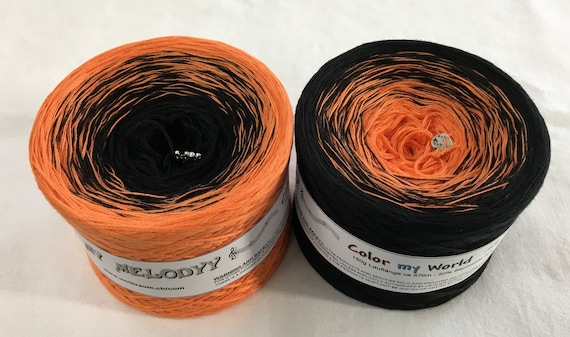 Color My World 19 Orange and Black Yarn Halloween Yarn - Etsy