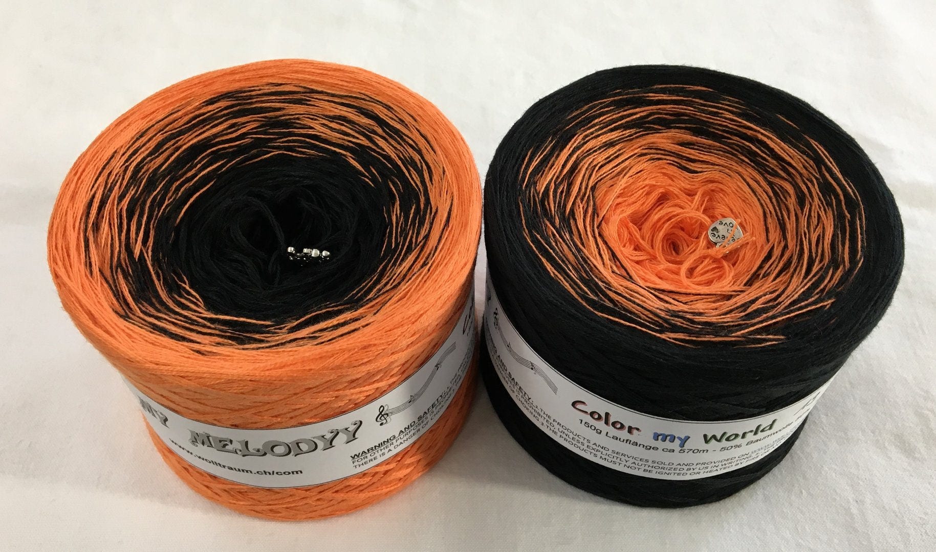 Color My World 19 Orange and Black Yarn Halloween Yarn - Etsy