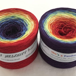 Shes A Rainbow - Rainbow Yarn - Rainbow Gradient Yarn - Rainbow Crochet Yarn - Rainbow Knitting Yarn - Wolltraum - Ombré Yarn - Pride Month
