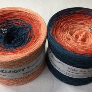 Walk The Line - 4 Ply - Gradient Yarn - Crochet Yarn - Knitting Yarn - Melodyy by Wolltraum -  Ombré Yarn - Color Changing - orange yarn