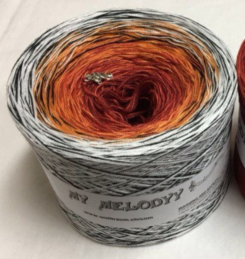 Cotton Acrylic Yarn Burnt Orange Yarn Fine Yarn 4 Ply Yarn Gradient Yarn Wolltraum Cinnamon Girl
