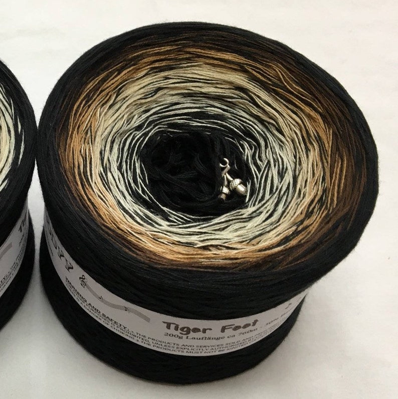 Tiger Feet Brown Yarn Black Yarn Cotton Yarn Acrylic - Etsy