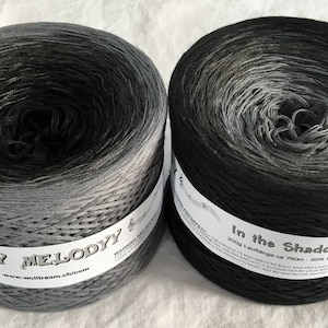 In The Shadows - Black Yarn - Gray Yarn - Wolltraum Yarn - Black Ombré Yarn - Gray Cotton Yarn - Gray Acrylic Yarn - Gray Ombre Yarn