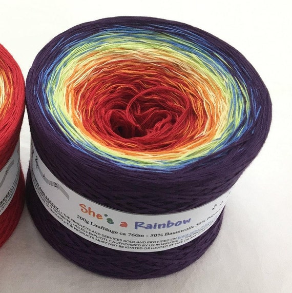 Janine Gradient Yarn Cotton Acrylic Blend Color Changing Yarn Ombre Yarn  Purple Yarn Wolltraum Yarn Fingering Weight Yarn 