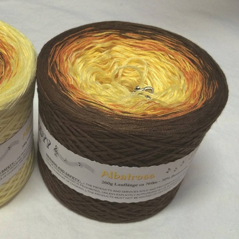 Yellow Acrylic Yarn Yarn Albatross Yellow Gradient Yarn Brown Acrylic Yarn Brown Cotton Yarn Yellow Cotton Yarn Wolltraum Yarn