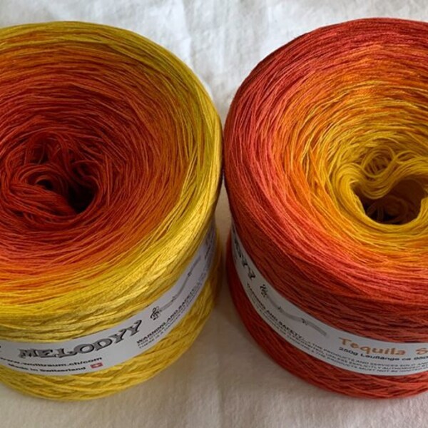 Sunrise Ombre Cotton Yarn Etsy
