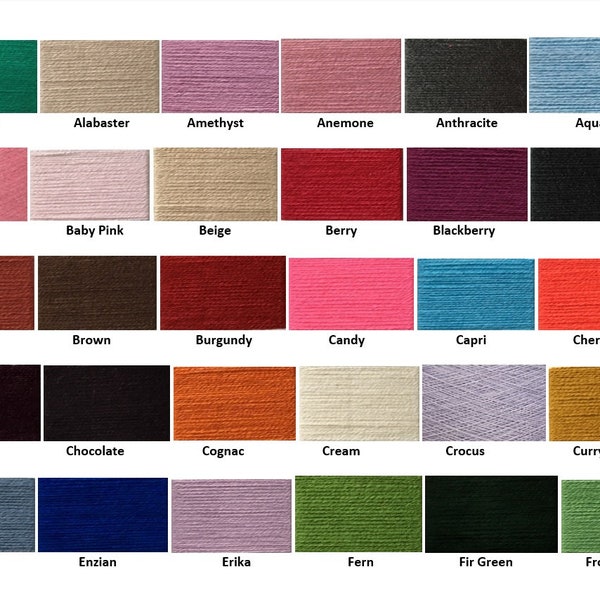 Single Color Yarn #1 (A through N Names) - Uni Cakes - Wolltraum Yarn - One Color Yarn - Cotton Yarn - Acrylic Yarn - Plied Yarn