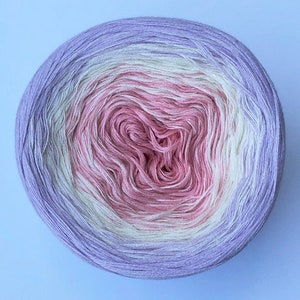 Elegant - Lavender to Pink Gradient - Spring Yarn - Glitter Gradient Yarn - Cotton Blend Yarn - My Melodyy by Wolltraum - Sparkly Yarn