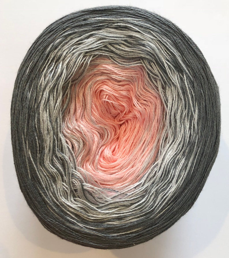 Serenity Pastel Pink Gradient Yarn Gray Yarn Wolltraum Etsy Australia