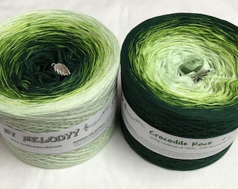 Crocodile Rock - Green Gradient Yarn - Green Cotton Yarn - Green Acrylic Yarn - Wolltraum Yarn - Green Ombre Yarn - Green Yarn -Crochet Yarn