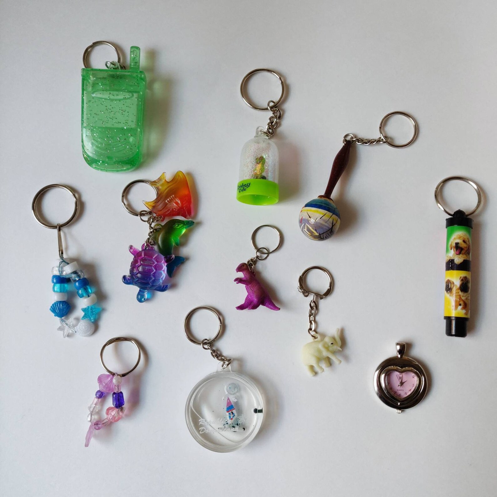 Vintage Keychains 1990s Keychain Dinosaur Elephant Beads Etsy