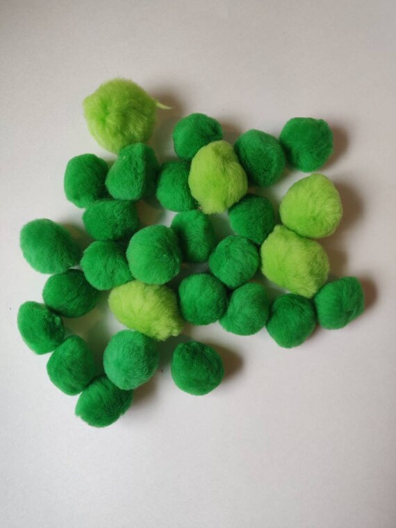 Vintage Green PomPoms Fluffy Pompoms Retro Pom Poms Vintage Etsy