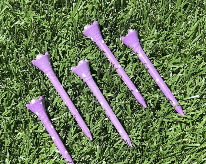 Golf Tees-Lavender Golf Tees-Ladies golf Tees-Whimsical Custom Golf Tees- Custom made golf tees-Golf gifts for women