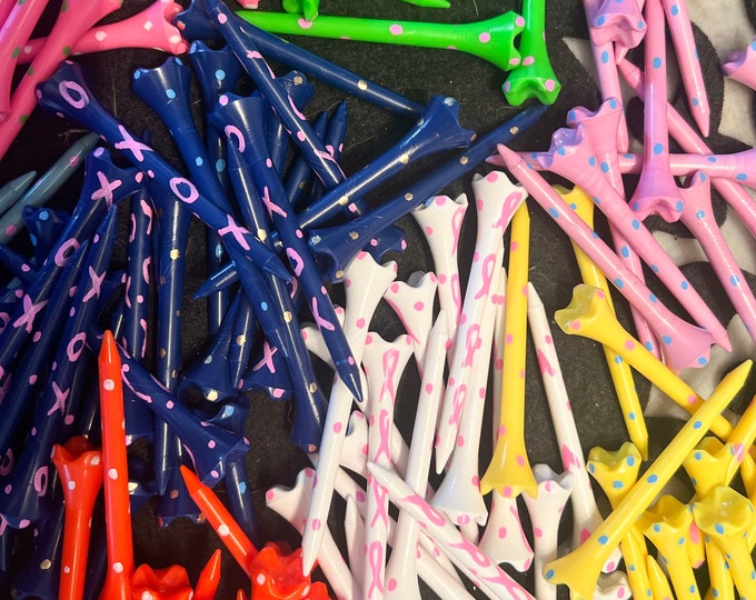 Golf Tees-Colorful Womens Golf Tees- Custom Made Golf Tees-Golf Tees-Golf gifts for Women-golf tees for women-Fun golf tees for ladies