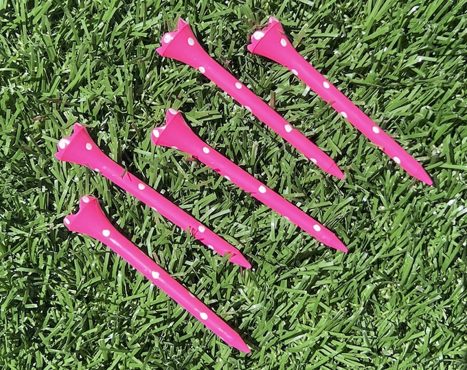 Golf Tees-Vibrant Pink Ladies golf Tees-Whimsical Custom Golf Tees- Custom made golf tees-Golf gifts for women