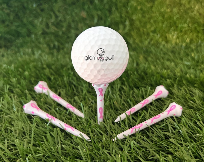 Custom Golf Tees-Breast Cancer Golf Tees-Ladies golf Tees-Whimsical Custom Golf Tees- Custom made golf tees-Golf gifts for women