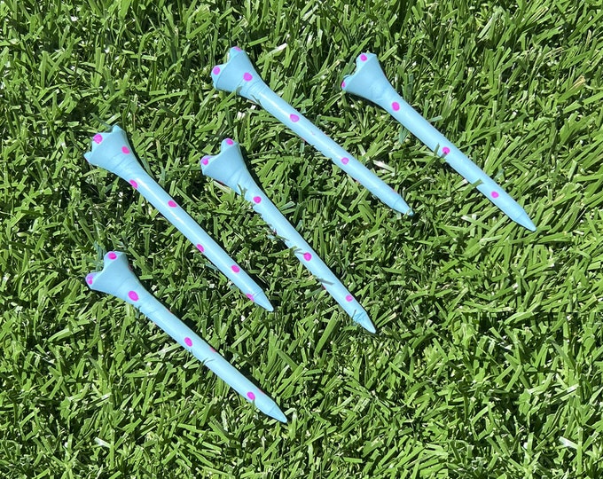 Golf Tees-Aqua Golf Tees-Colorful Golf Tees-Fun Ladies golf Tees-Whimsical Custom Golf Tees- Custom made golf tees-Golf gifts for women