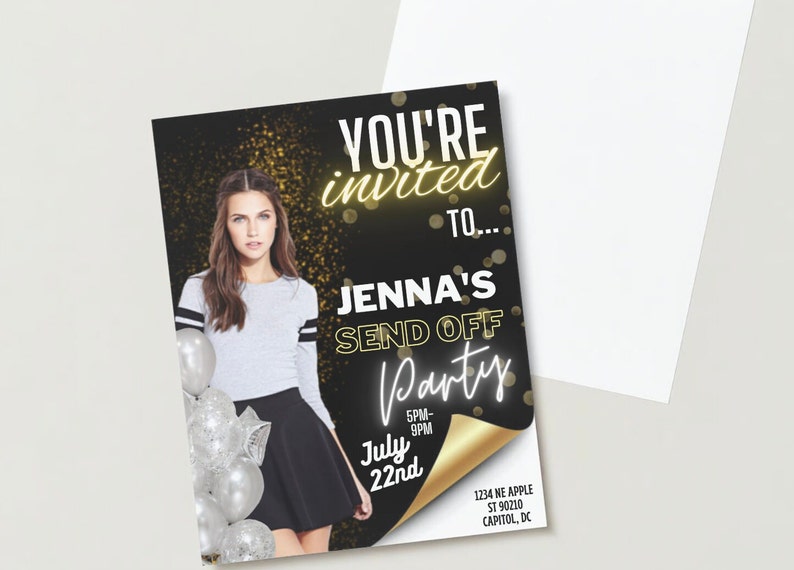 Graduation Party Invitation | Send Off, College, Moving, Canva Template ...