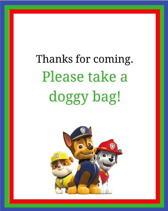 Paw Patrol Doggie Bag Printables - Printable Word Searches