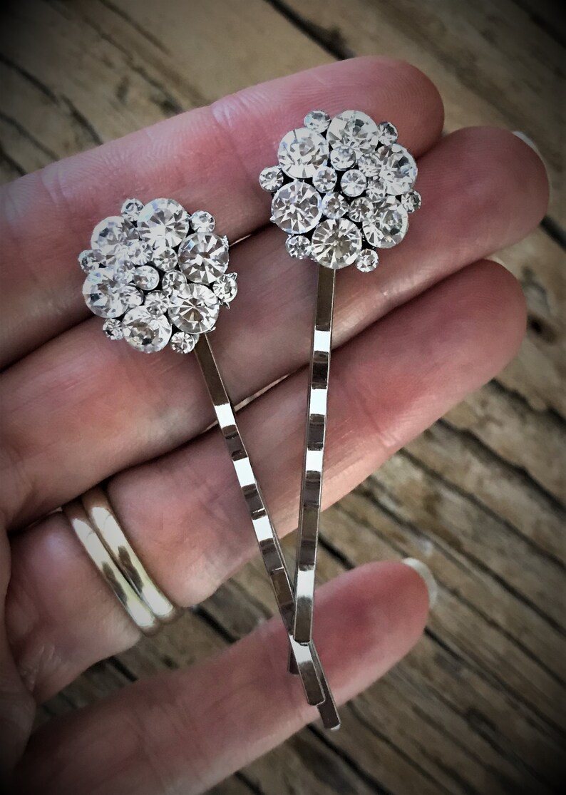 Wedding Hair Sparkly Chic Retro Style Diamante Hairretro Etsy