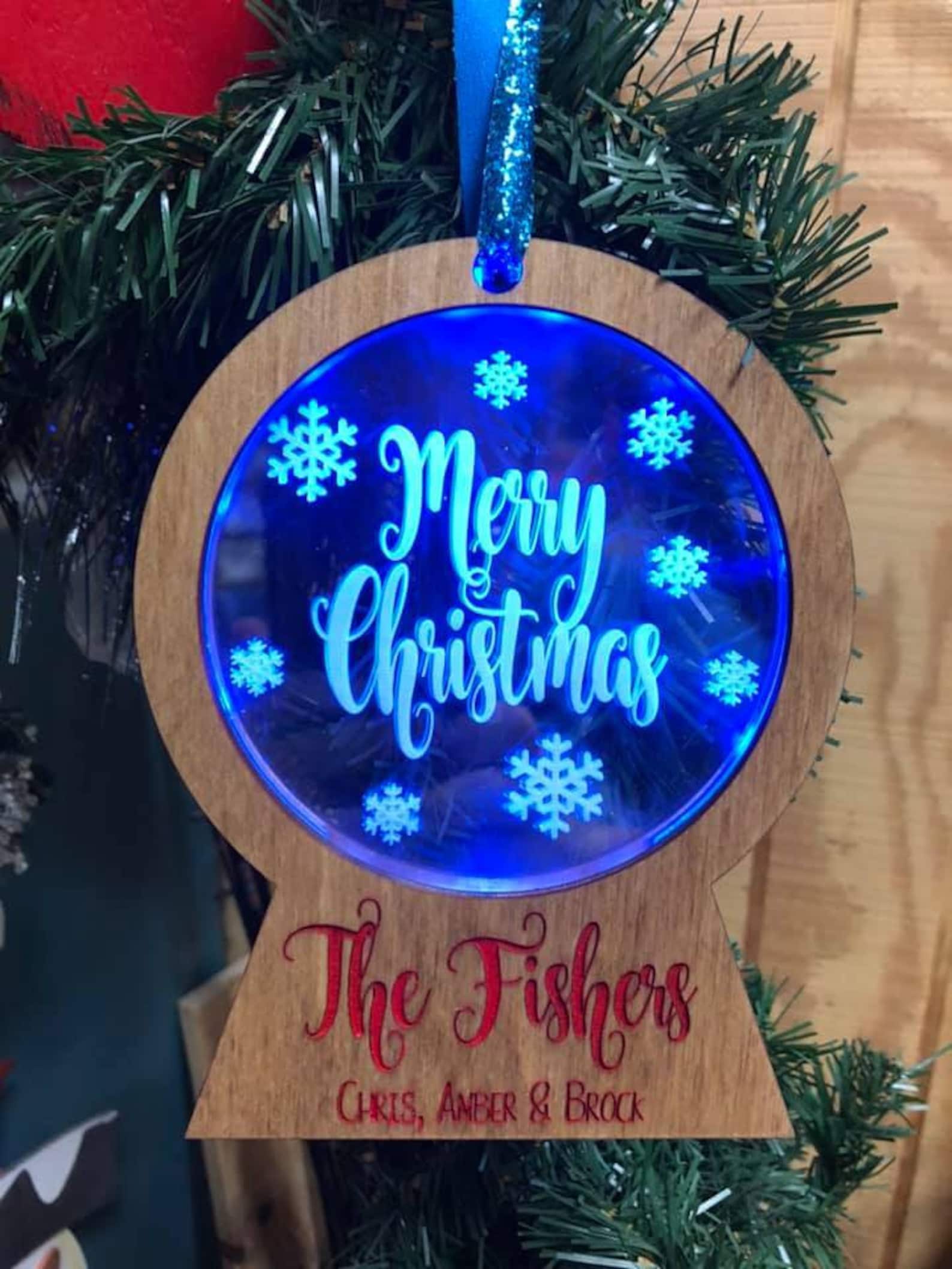 LASER CUT SVG Lighted Christmas Ornament. Cut File Only. Etsy