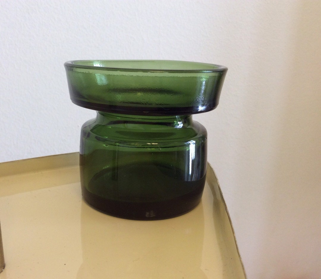 Green Glass Candle Holder main image 0