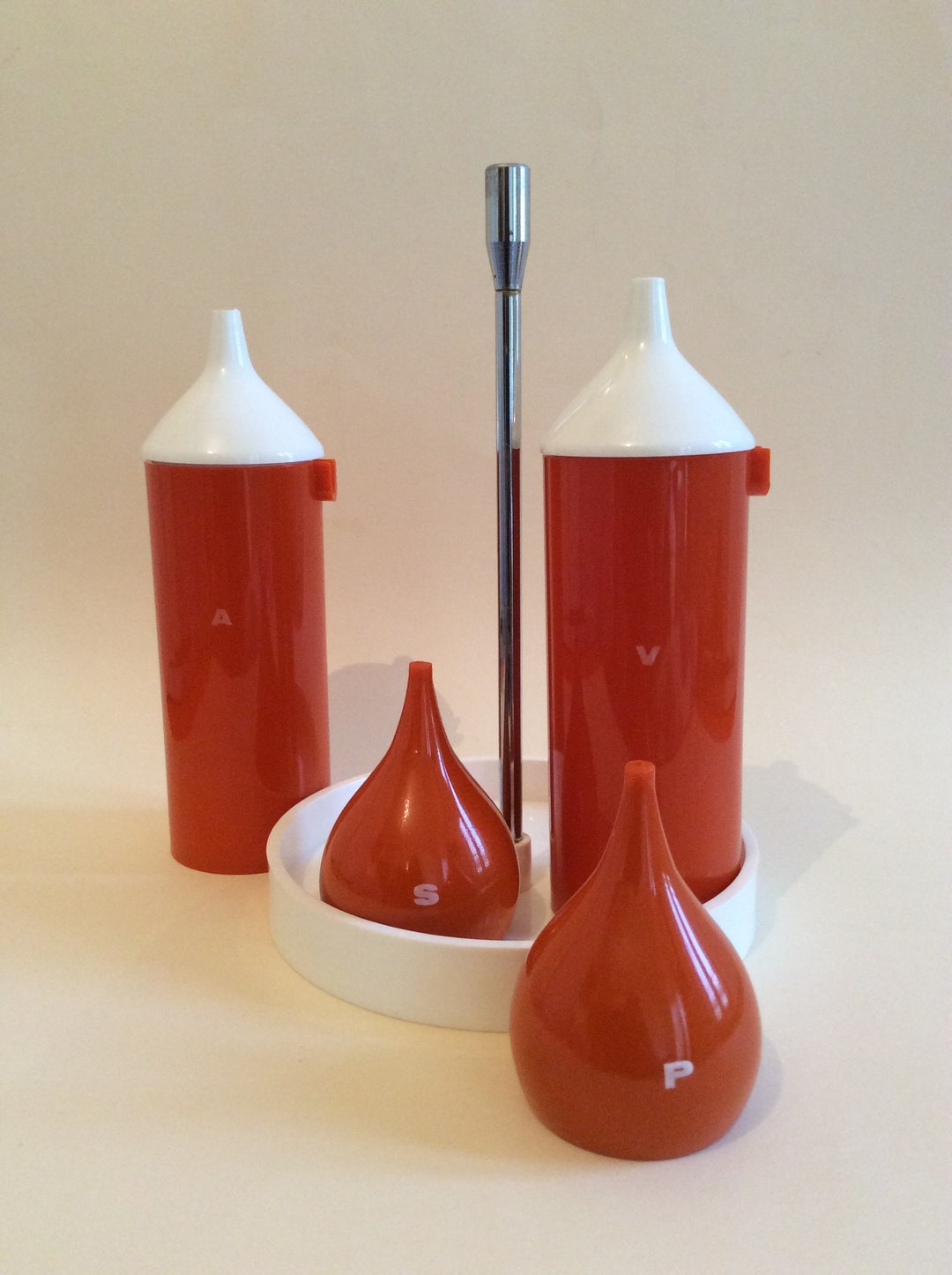 Vintage Cruet Set Guzzini Italy Circa 1960s Retro Space Etsy