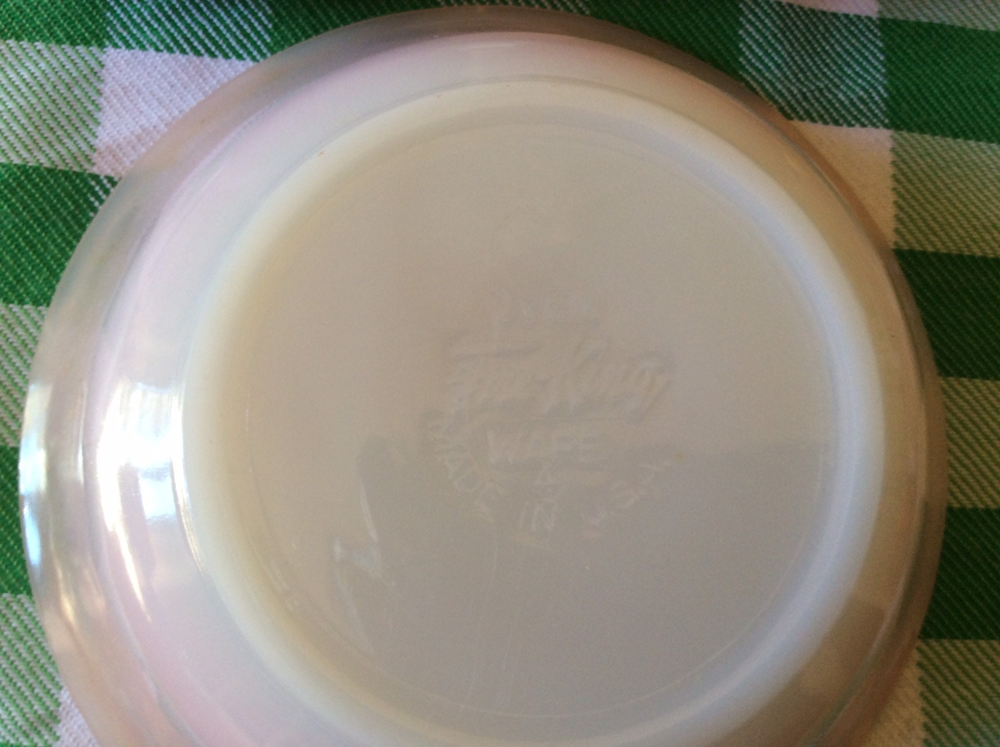 Fire King Glassware Opal Rose Glass Desert Bowl. Pink Swirl Berry Bowl