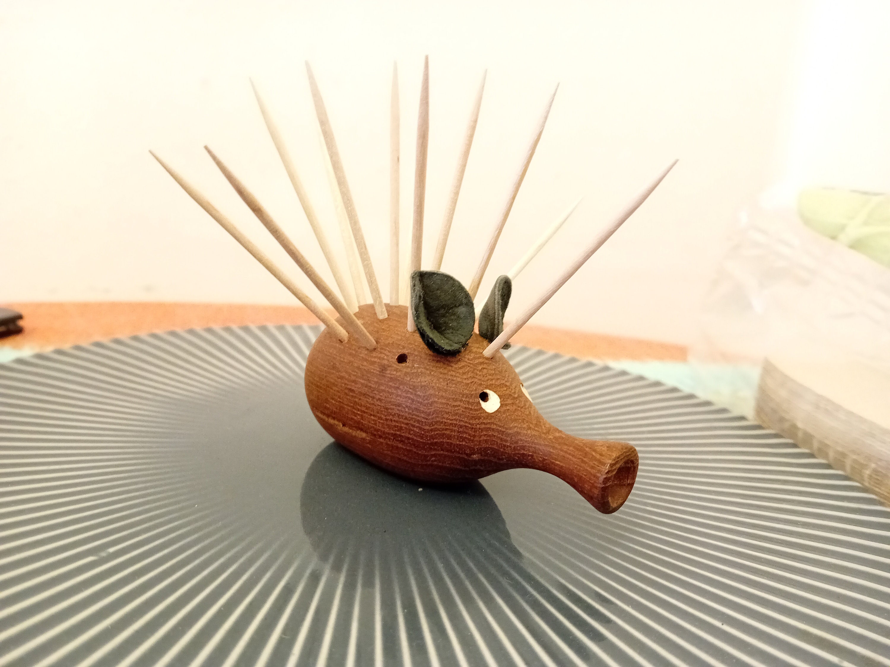Vintage Solid Teak Porcupine Hedgehog Toothpick Holder. Danish Scandi Naturalist Figurine. Etsy UK