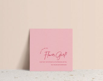 Flower Girl Postcard, Digital and Printable Card, Instant download for print and digital, Will You Be My Flower Girl