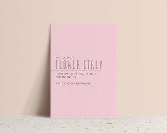 Will You Be My Flower Girl Card: Printable Digital Download