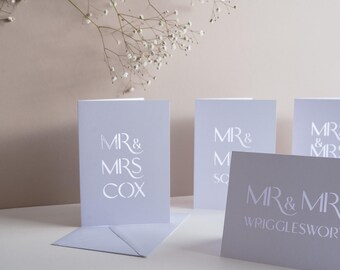 The Happy Couple - Personalised Wedding Card - Cut Through Design