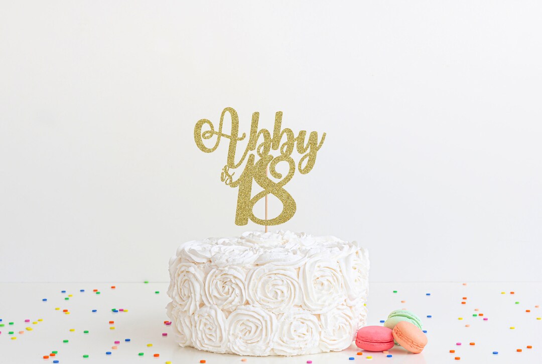 Personalised 18th Birthday Cake Topper, 18th Birthday Party Cake Topper ...