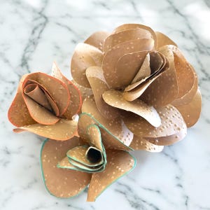 Rose vintage in Braille, rose con libri in Braille, rose in Braille, rose ASL, regali ASL, rose con libri riciclati, rose di carta, fiori per sempre, rose
