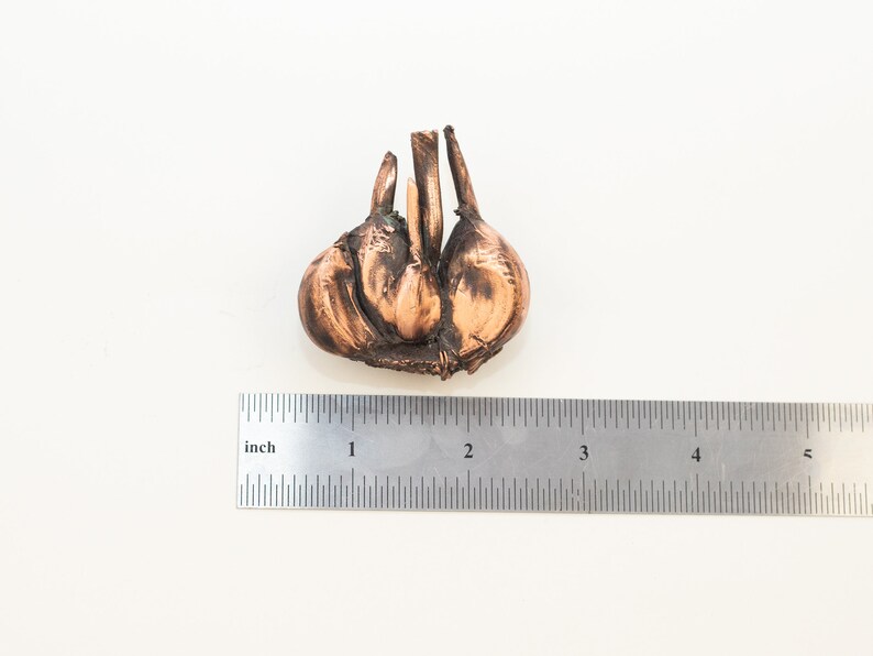 Garlic pin brooch Vegan jewelry Vegetable brooch.