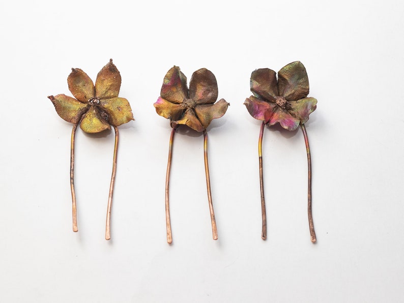Star flower hair fork for qick bun and apdos Rianbow hair sticks