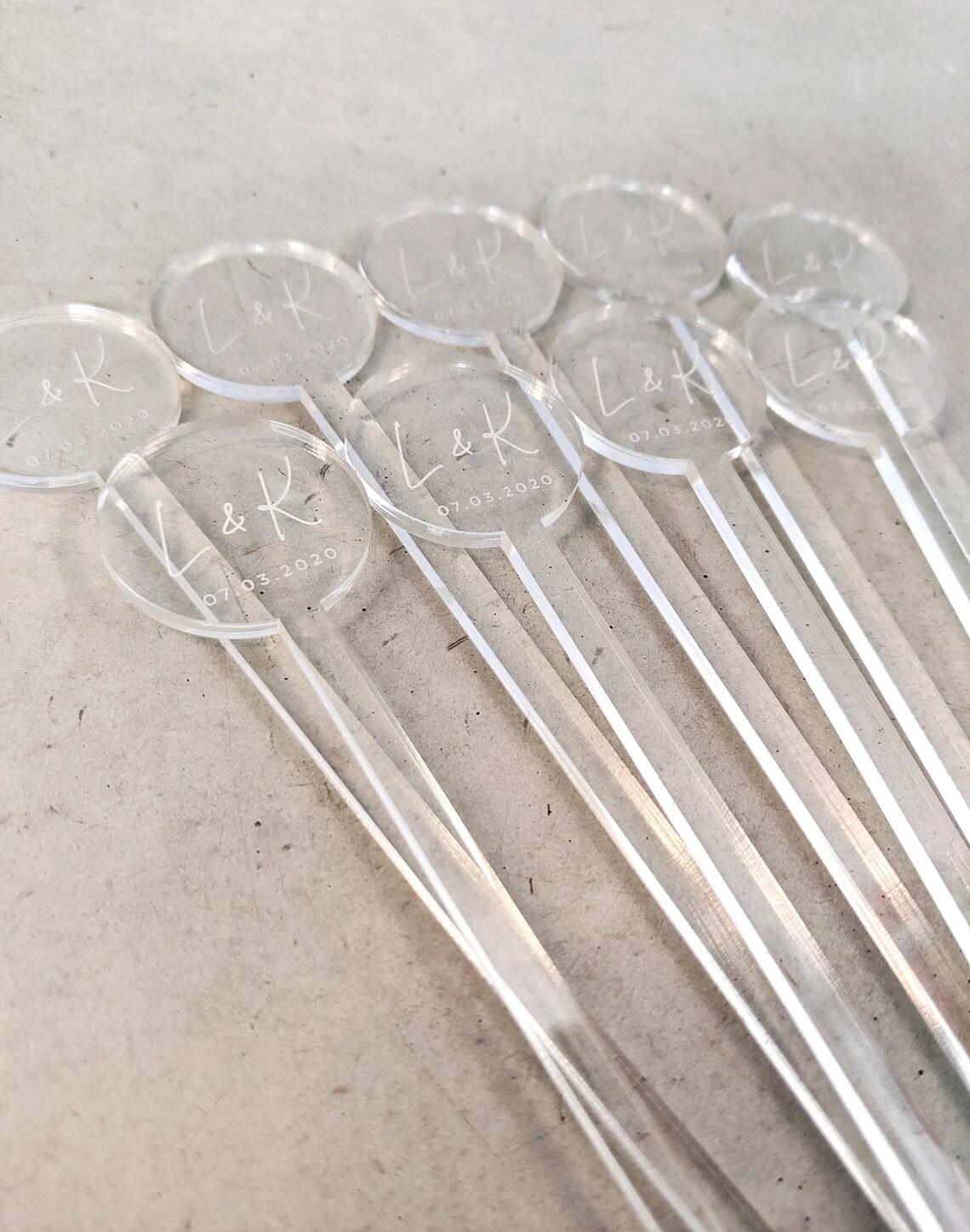 Personalised Swizzle Sticks Clear Acrylic Swizzle Sticks Etsy