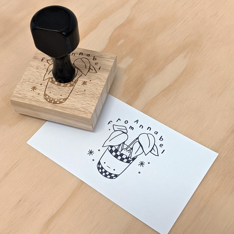 Custom Rubber Stamp Personalised Stamp Laser Cut Rubber Stamp Logo Rubber Stamp Custom Size image 2