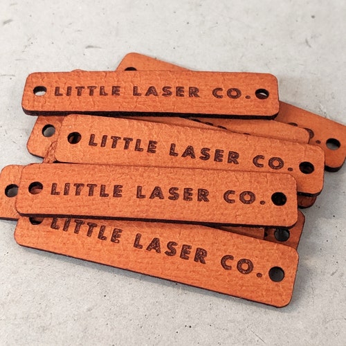 Personalized labels with your hashtag/text/logo pack of faux leather ...