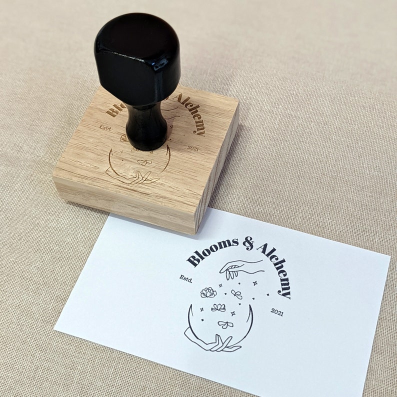 Custom Rubber Stamp Personalised Stamp Laser Cut Rubber Stamp Logo Rubber Stamp Custom Size image 3