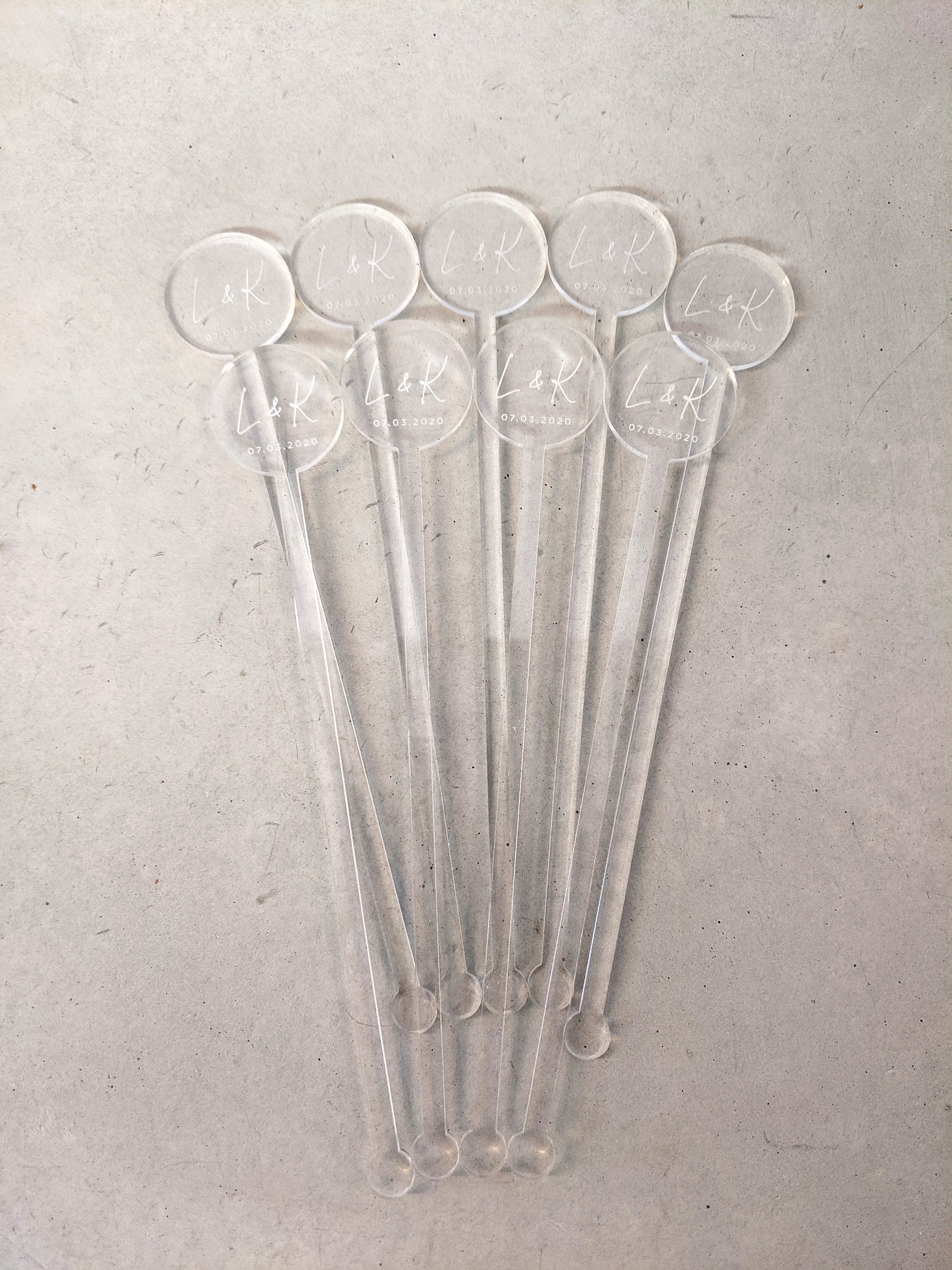 Personalised Swizzle Sticks Clear Acrylic Swizzle Sticks Etsy